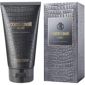 Roberto Cavalli Uomo Silver Essence Shower Gel for Men 150ml Men's Body Wash New
